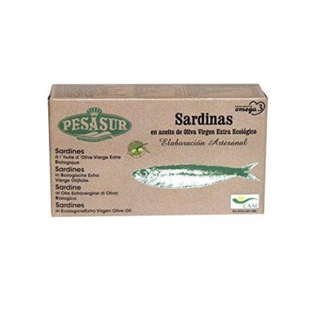 SARDINAS EN AOVE BIO 120 GR Pesasur