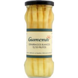 Esparragos blancos BIO 12/20 frutos tarro cristal 345 gr Gumendi