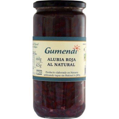 Alubias blancas BIO al natural tarro cristal 660 gr Gumendi