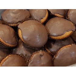 Magdalenas artesanas trigo duro BIO con chips chocolate bañadas en chocolate por unidad, Maria Diezma