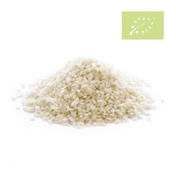Arroz redondo blanco BIO, precio por 100 gramos