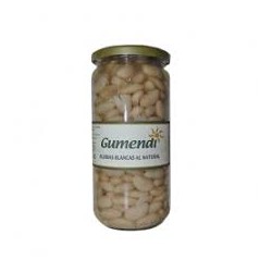Alubias blancas BIO al natural tarro cristal 660 gr Gumendi