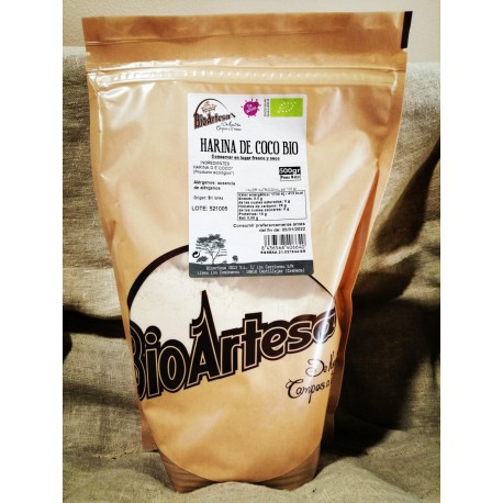 Harina de coco BIO Sin Gluten 500 grs. BIOARTESA