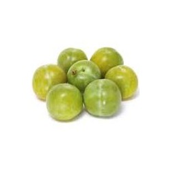 Ciruela claudia larga verde BIO ,precio 100 gramos