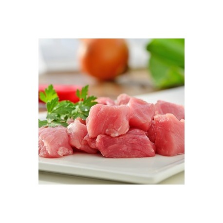 Magro troceado de cerdo ECO, precio por 100 gramos. Bandeja 400 grs. aprox. POR ENCARGO