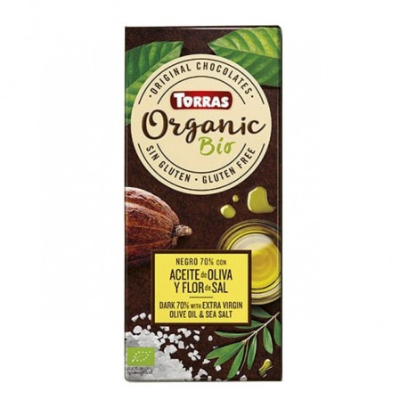 Chocolate 70% flor de sal BIO, 100 grs. TORRAS