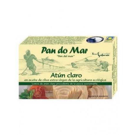 FILETES ATÚN CLARO EN AOVE BIO 120 GRS. PAN DO MAR
