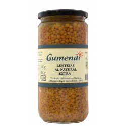 Lentejas BIO al natural tarro de  cristal 345 gr Gumendi
