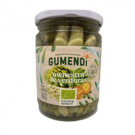 Menestra verduras BIO en tarro de cristal 410 gramos Gumendi