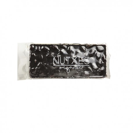 TURRON CHOCOLATE NEGRO 70% CON ALMENDRA BIO Vegano 200 Grs. Nutxes