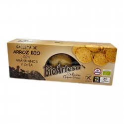 Galletas de arroz con arándanos y chía BIO Sin gluten 135grs. Bioartesa