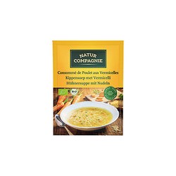 SOPA DE POLLO CON FIDEOS BIO, 40 grs.