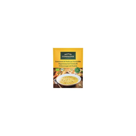 SOPA DE POLLO CON FIDEOS BIO, 40 grs.