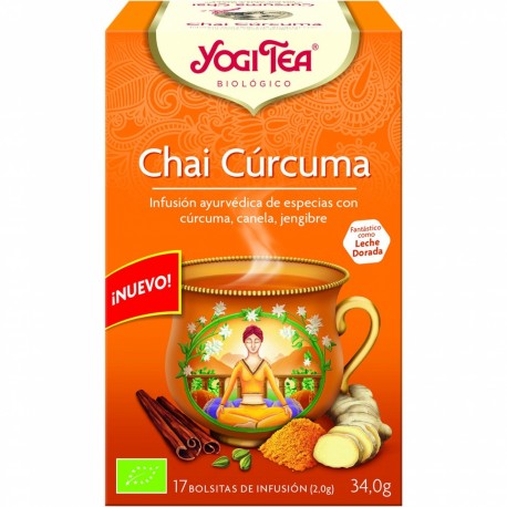 Yogi Tea BIO Chai cúrcuma, 17 bolsitas