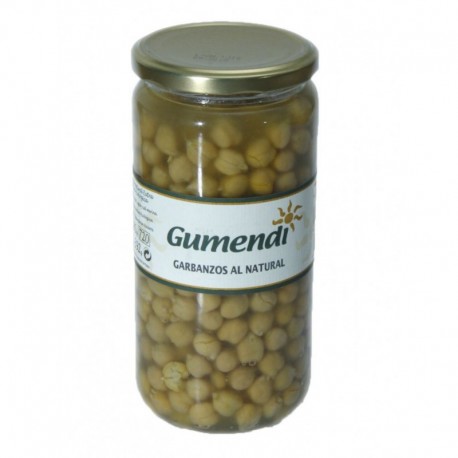 Garbanzos BIO al natural tarro cristal 320 gr Gumendi