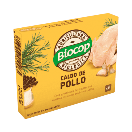 Caldo de pollo cubitos BIO 66 gr
